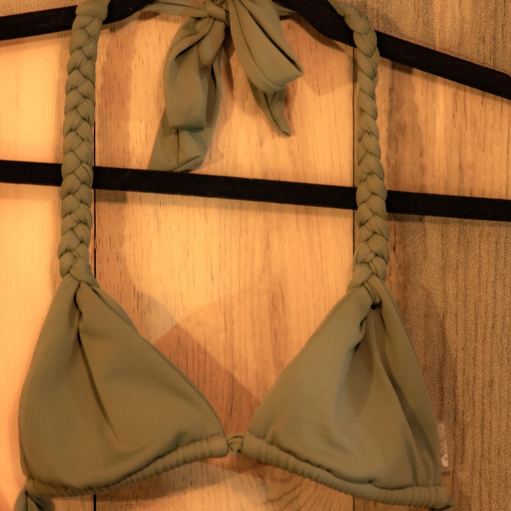 Ola Feroz | Braided Sage Bikini Top | Like New | Fits like a XS